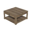 Galano Philia Coffee Table With Drawer - Knotty Oak - 4 of 4