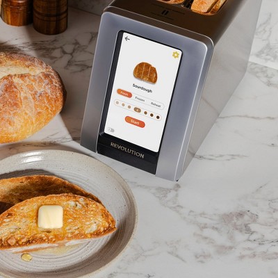 Stainless Steel Digital 2-Slice Touchscreen Toaster with Crumb Tray