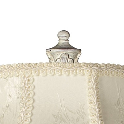 Antique White Scallop Shade Vintage Floor Lamp