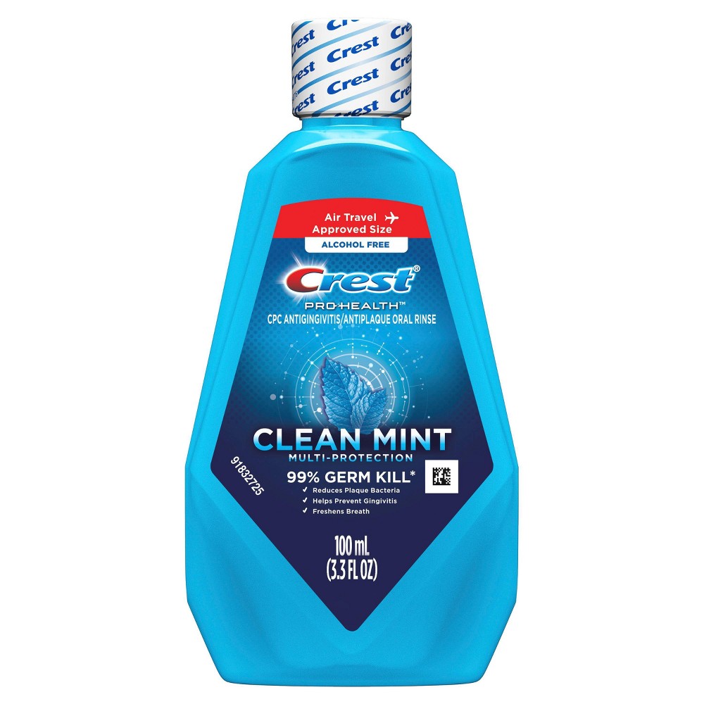 Photos - Toothpaste / Mouthwash Crest Pro Health Multi Protection Clean Mint Oral Rinse - Trial Size - 100 