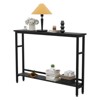 5.9" Narrow Sofa Table, 2 Tier Skinny Console Table with Adjustable Shelf, Slim Behind Couch Table for Living Room, Entryway, Hallway, Foyer - 4 of 4