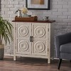 Sideboard Buffets Cabinet with Boho Style, Accent Storage Cabinet with 2 Relief Cabinet Doors, Modern Coffee Bar Cabinet for Living Room, Dinning Room - 3 of 4