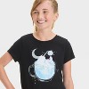 Girls' Short Sleeve 'Critter Tie-Dye Cocoa' Graphic T-Shirt - Cat & Jack™ Black - image 2 of 4