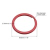 Unique Bargains Carbon Steel Split Round Key Organization Flat Keychain Rings 8 Pcs - 2 of 4