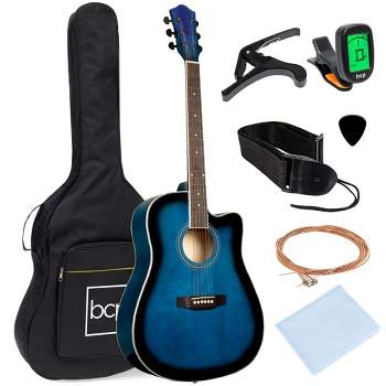 Best Choice Products 41in Full Size Beginner Acoustic Guitar Set with Case, Strap, Capo, Strings, Tuner