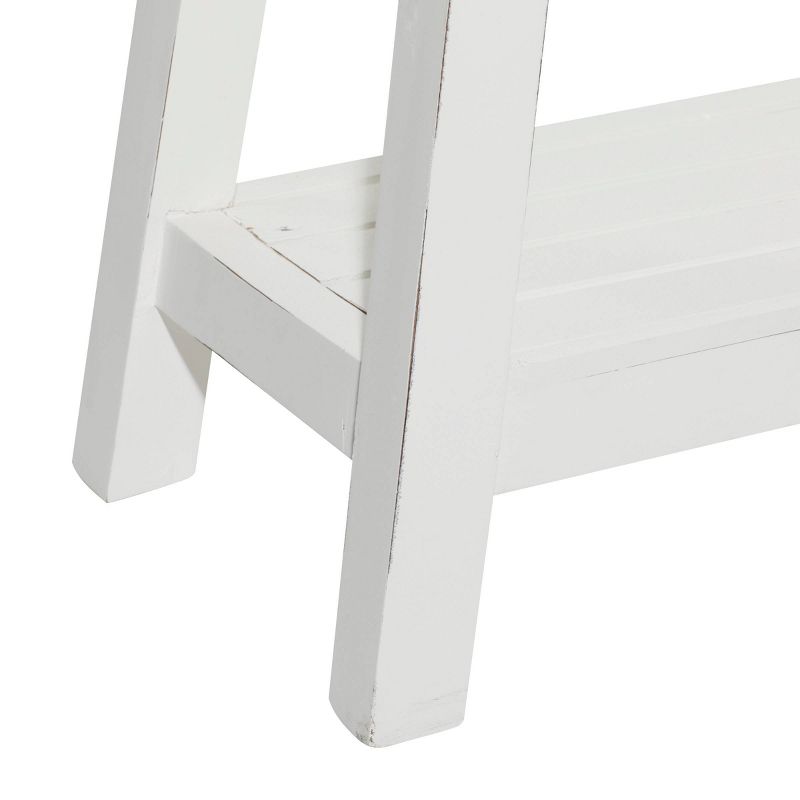 Farmhouse Solid Wood Bench White - Olivia &#38; May, 5 of 9