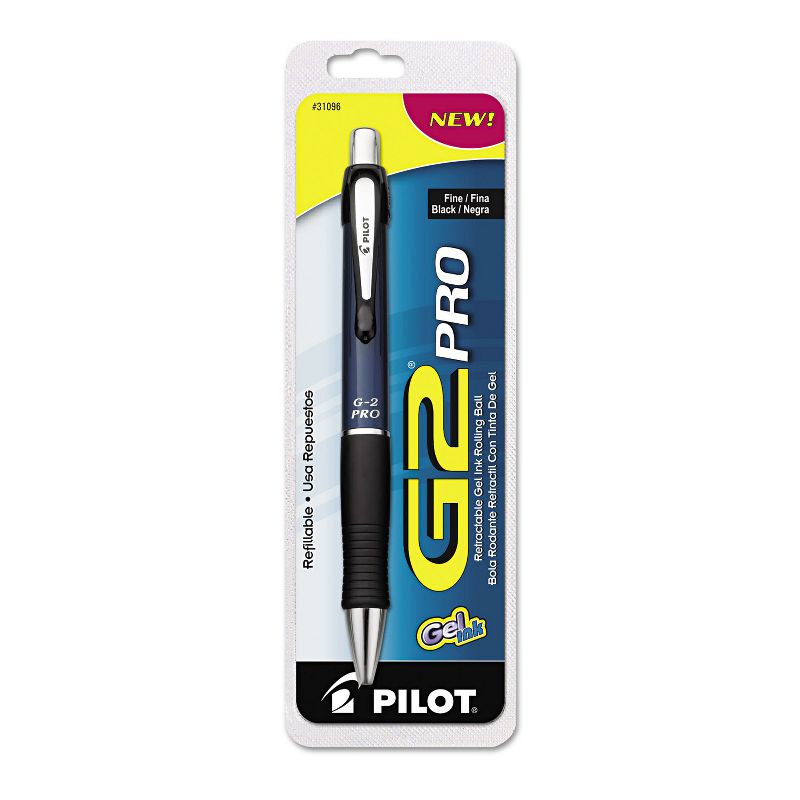 Pilot G2 Pro Retractable Gel Ink Pen Refillable Black Ink/Blue Barrel .7mm 31096, 2 of 4