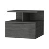 TIRAMISUBEST Floating Nightstand with Two Shelves, Warm-Toned Bedroom Storage - 2 of 4