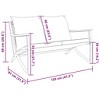 vidaXL Patio Bench with Cushions 47.2" Black Steel - 3 of 4