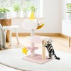 EROMMY Cute Tower with Natural Sisal Scratching Post for Indoor Cats, Pink - 3 of 4