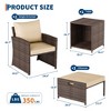 GARVEE 5 Piece Patio Furniture Set, PE Wicker Lounge Chairs with Soft Cushions, All Weather  Design with Ottoman & Coffee Table, Outdoor - 2 of 4