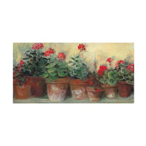 Trademark Fine Art -Carol Rowan 'Kathleens Geraniums' Canvas Art - 1 of 4