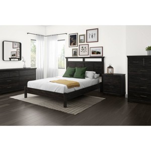 South Shore Versa 5 Drawer Chest Rubbed Black: Traditional Style, Metal Handles, Laminate Surface, Anti-Tip Hardware - 1 of 4