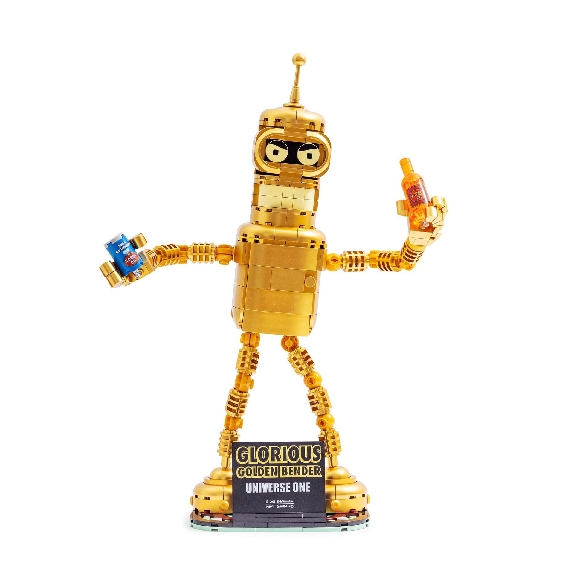 Brickcraft Brickcraft Futurama Glorious Golden Bender 396-Piece Building Kit