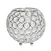 HomeRoots 6" Clear And Silver Faux Crystal And Metal Round Table Vase - 4 of 4