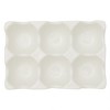 Farmlyn Creek 2 Pack Ceramic Half Dozen Egg Tray Holder for Countertop, Refrigerator, Porcelain Egg Carton Holds 6 Chicken Eggs for Easter, White - 3 of 4