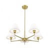 Leila 5-Light Modern Chandelier - Dimmable Steel Fixture for Dining & Bedroom - 3 of 4