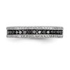 Black Bow Jewelry 1/2 Ctw Black & White Diamond 4mm Tapered Sterling Silver Ring - 4 of 4