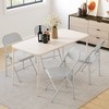 Folding Chairs 4 Pack, Sturdy metal frame supports up to 350 lbs£¬ Portable folding chairs ideal for dining, living, office, and outdoor events. - 2 of 4