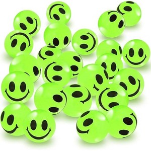 ArtCreativity Bulk Prize Glow in The Dark Smile Face Bouncy Balls - (Pack of 36) - 1 of 4