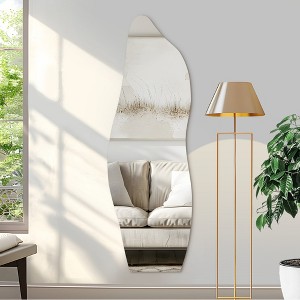 SpassWay 59"H/64"H/71"H Asymmetrical Accent Wall Mirror Novelty Full Length Mirror for Living Room Bedroom Entryway - 1 of 4