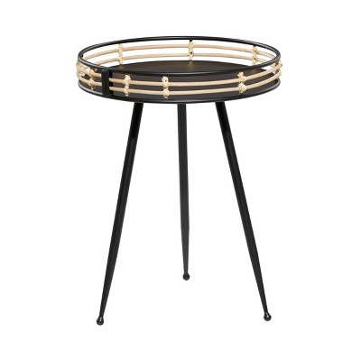 Modern Metal Tripod Accent Table Black - Olivia & May