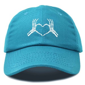 Dalix Heart of Bones Embroidered Cotton Dad Hat Adjustable Baseball Cap Womens - 1 of 4