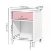 NicBex 2-Tier Nightstand Bedside End Table with Drawer Storage Shelf for Bedroom & Living Room - 3 of 4