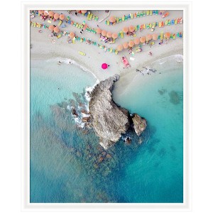 Kate and Laurel Framed Art Monterosso 7 by Rachel Bolgov, 35x43, Oliver White Narrow - 1 of 4