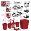 Hearth & Harbor Red Bathroom Set, Christmas Bathroom Sets, 6PC Bathroom Accessories Set, XMAS Bathroom Décor with Toilet Trash Can & Soap Dispenser - 4 of 4