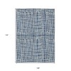 Navy Blue And Ivory Striped Washable Indoor Outdoor Area Rug - 3 of 4