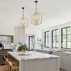 BAOURE 4 Light Chandelier,18.11 in Gold Lantern Light Fixtures with Farmhouse Metal Cage Adjustable Height for Dining Room Hallway Foyer - 3 of 4