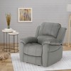 Microfiber Manual Glider Standard Recliner in Grey with Plush Cushions - 4 of 4