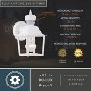 VAXCEL Bedford Aluminum 5.25-in. W 1 Light Motion Sensor Dusk to Dawn Outdoor Wall Lantern Clear Glass - 4 of 4