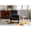 NicBex Linen Upholstered Accent Chair with Wood Legs and Side Pocket,Modern Rocking Chairs with High Back for Bedroom,Reading Room - 2 of 4