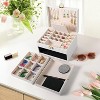 3 Layer Jewelry Box, Lockable Jewelry Holder Organizer with Jewelry Drawer - 3 of 4