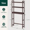 Over Toilet Storage Cabinet 3 Tier Bathroom Organizers with Adjustable Shelf 4 Hooks Space Saving Shelf Rack for Bathrooms - 2 of 4