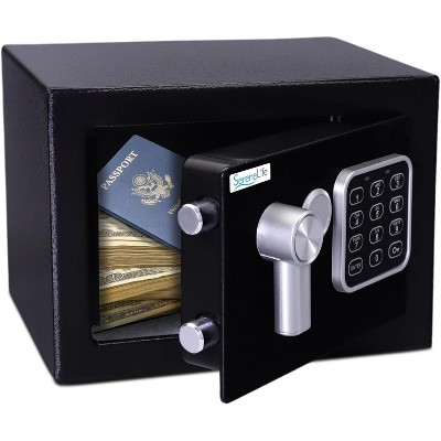 SereneLife Compact Electronic Safe Box with Digital Touch Pad