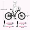 CAVINAS 20 Inch Single Speed Mountain Bike with Double Disc Brake,Steel Bicycle with Suspension Fork for Garden & Outdoor,Pink - 3 of 4
