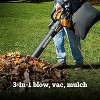 Worx WG512 TRIVAC 12-Amp Electric 3-IN-1 Blower/Mulcher/Yard Vacuum with Leaf Collection System - 3 of 4