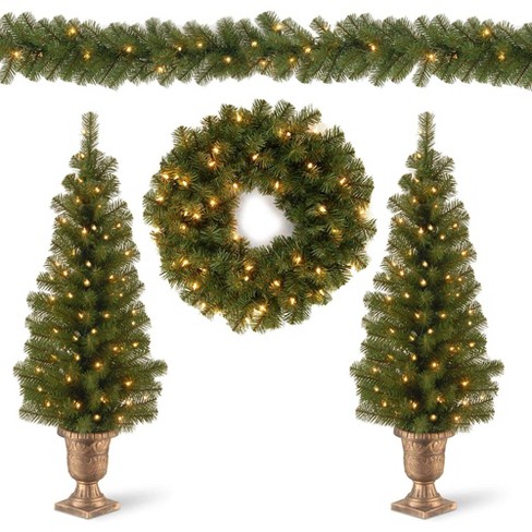 National Tree Company 4 Piece Indoor/outdoor Prelit Holiday Greenery ...