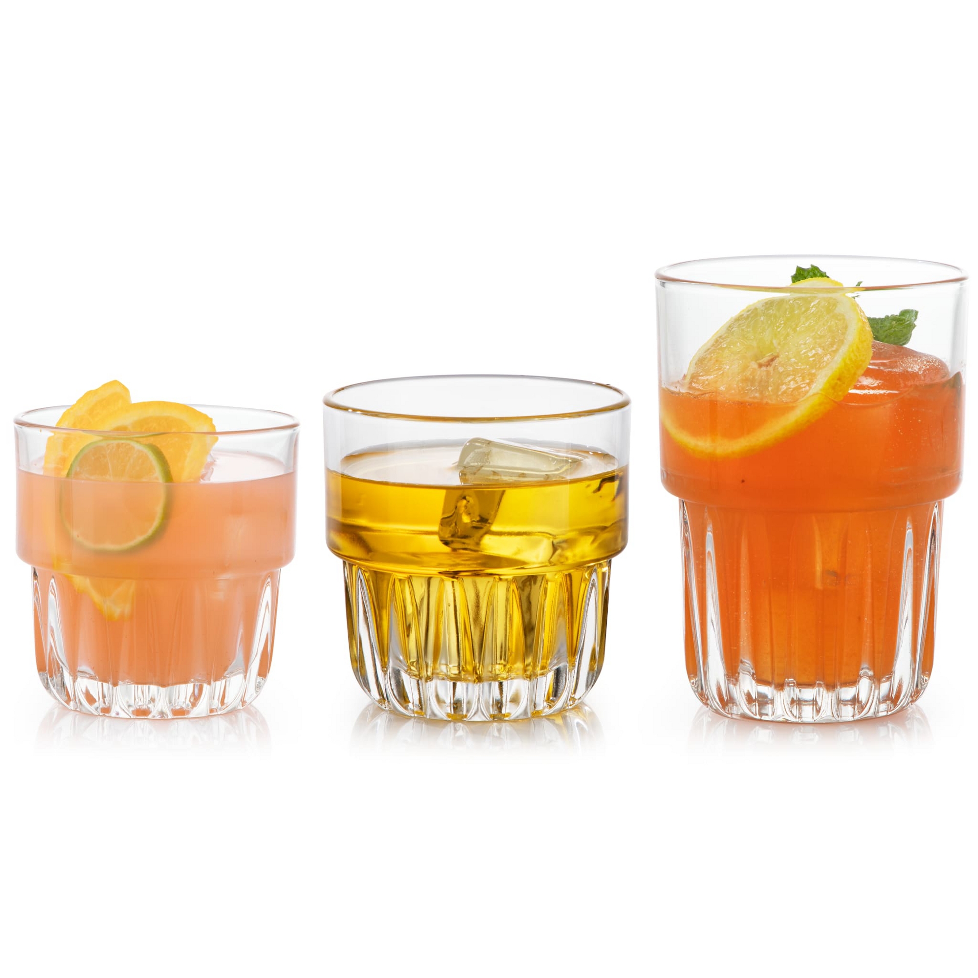 Libbey Everest Stackable 12 Piece Mixed Glass Drinkware Set