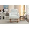 Kumasinova Plush Teddy Fabric Modern Accent Rocing Chair with Side Pockets&Anti-Slip Pads,Versatile Armchair Rocker with 300lbs Capacity - 4 of 4