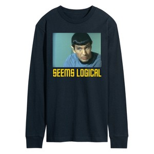 Men's - Star Trek - Spoc Seems Logical Long Sleeve Graphic T-Shirt - 1 of 4