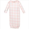 Touched by Nature Baby Girls Organic Cotton Gowns, Pink Camping Animals - 4 of 4
