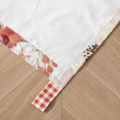 Red Tab Top Blackout Polyester Window Panel Pair