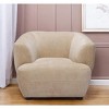 HomeRoots 39" Beige And Black Faux Shearling And Upholstered Arm Chair - 2 of 4