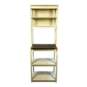 FONTOI 23.62" 5-Tier Bakers Rack for Kitchen with Storage, Coffee Bar, Kitchen Shelves, Brown&White, 15.75"*66.93"*23.62" - 1 of 4