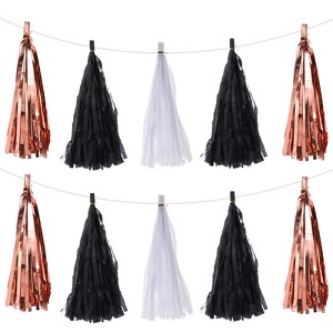 Unique Bargains Party Decoration Reusable Tassel Garland Banner DIY Kits 15 Pcs - 1 of 3