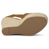 Allegra K Women's Espadrilles Tie Up Ankle Strap Wedges Sandals - 4 of 4